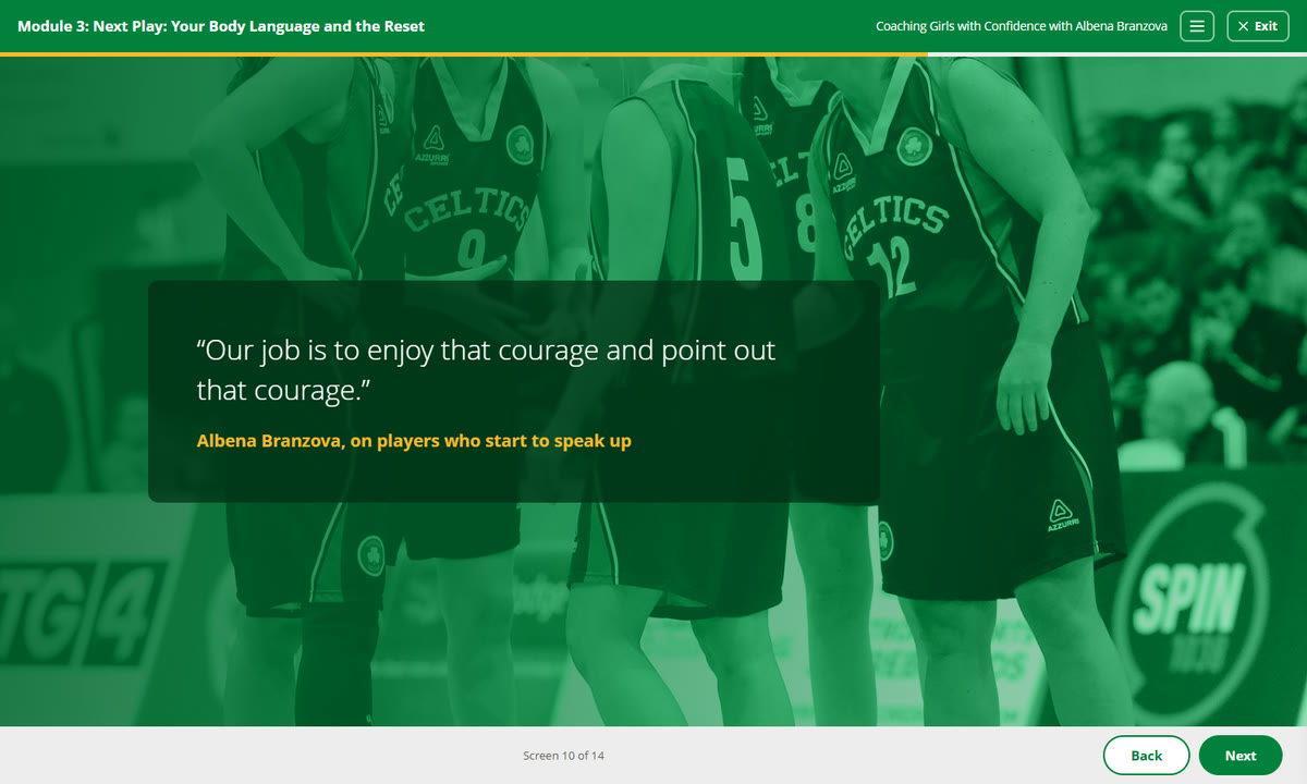 A quote screen from Module 3