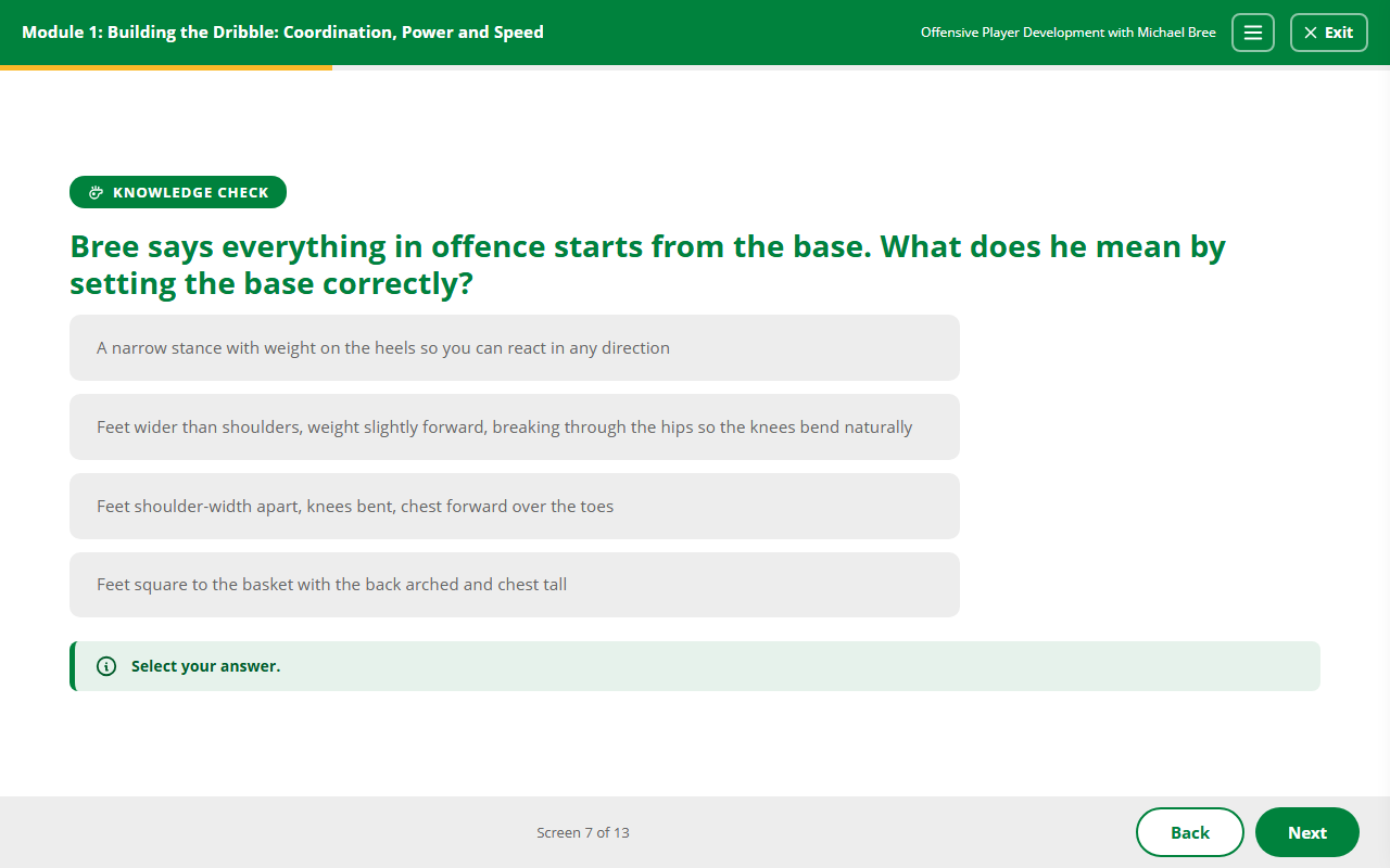 A quiz question from Module 1